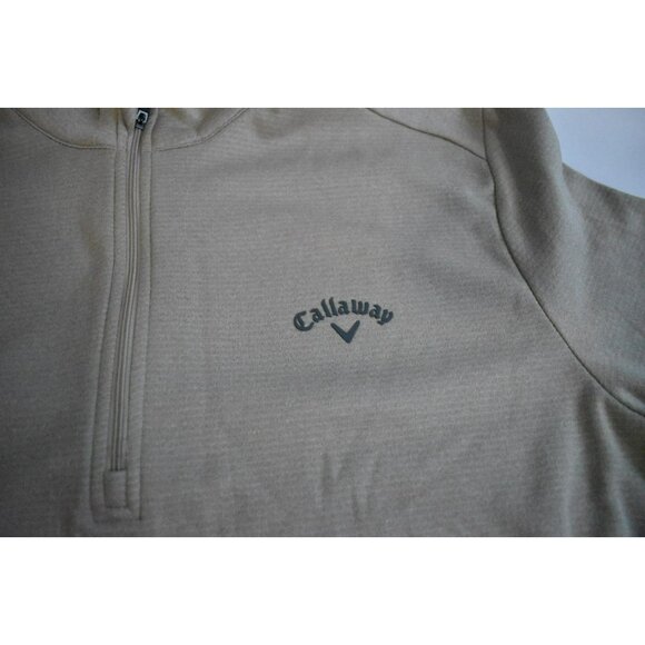 Callaway Golf Men's Med Pullover Quarter Zip Jacket Performance Grey Black - Picture 5 of 8
